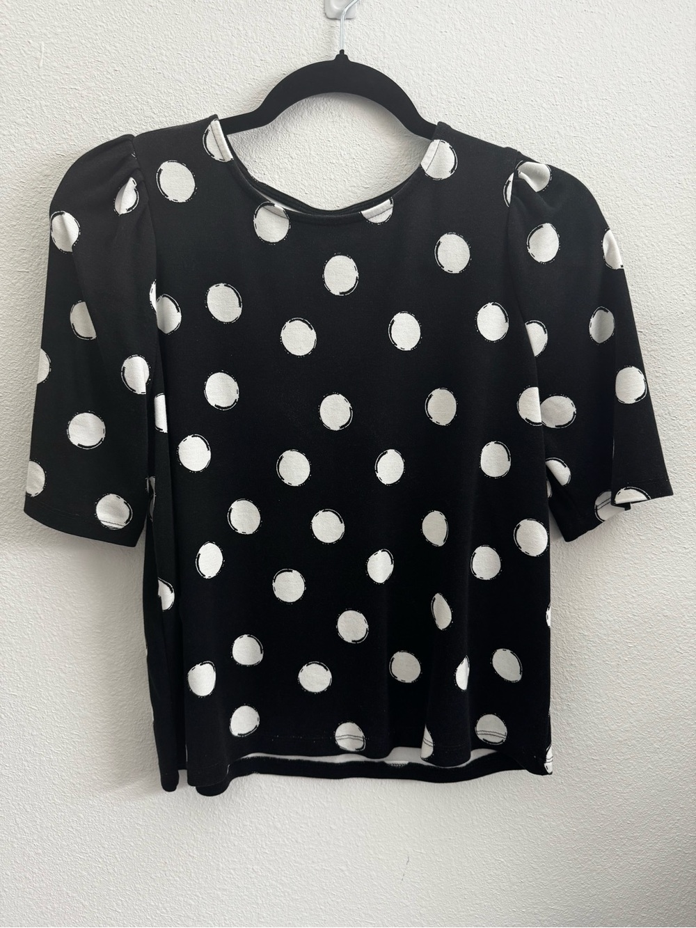 Jules & Leopold Black Blouse with White Polka Dots